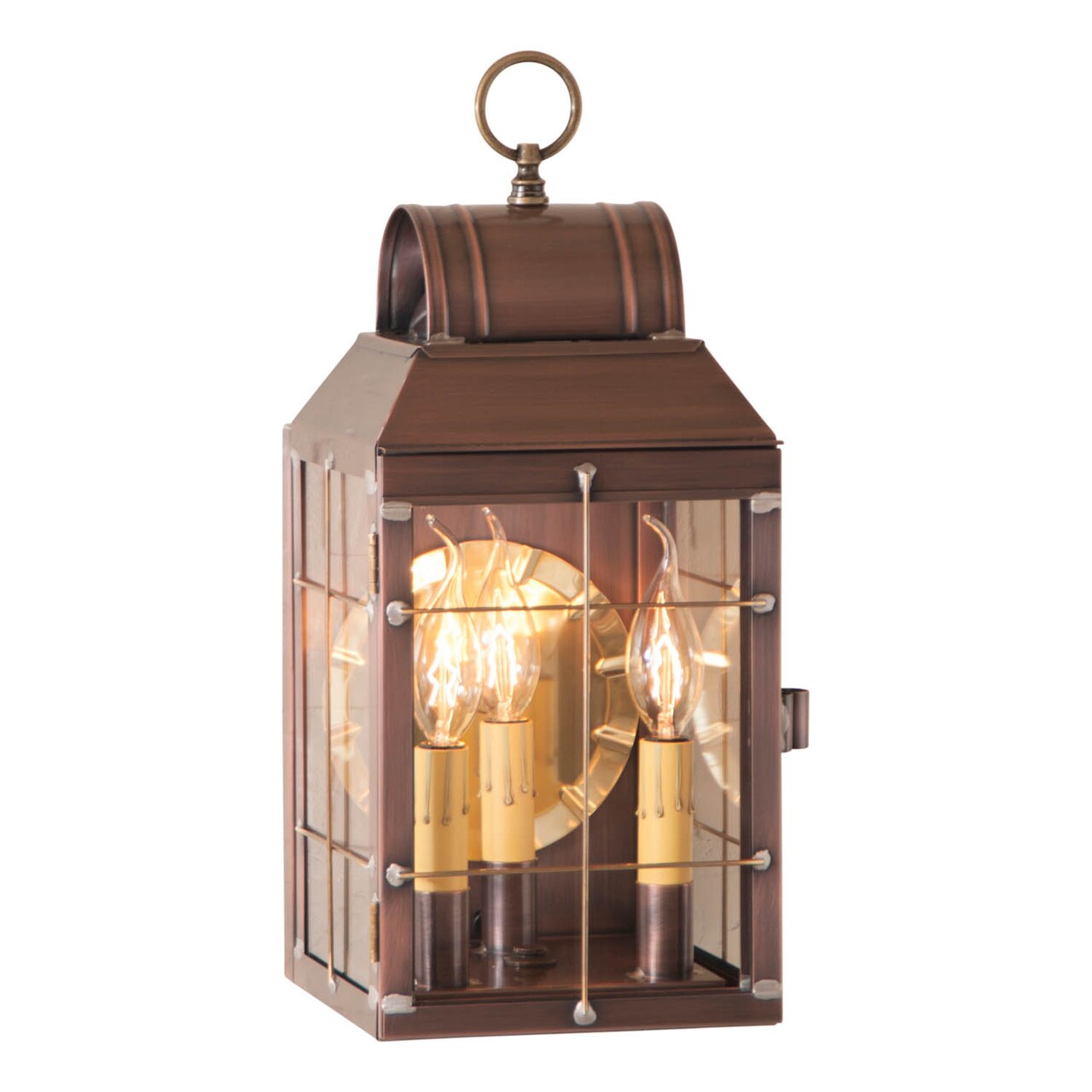 Irvin's Country Tinware Martha's Wall Lantern in Antique Copper